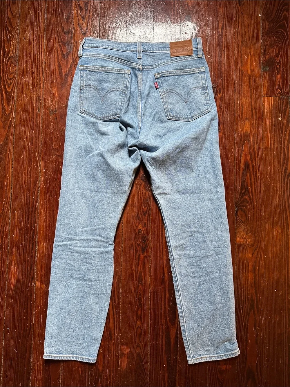 Levi's Wedgie Light Wash Blue Straight Leg Jeans Sz 26 Button Fly high waist - Picture 8 of 11